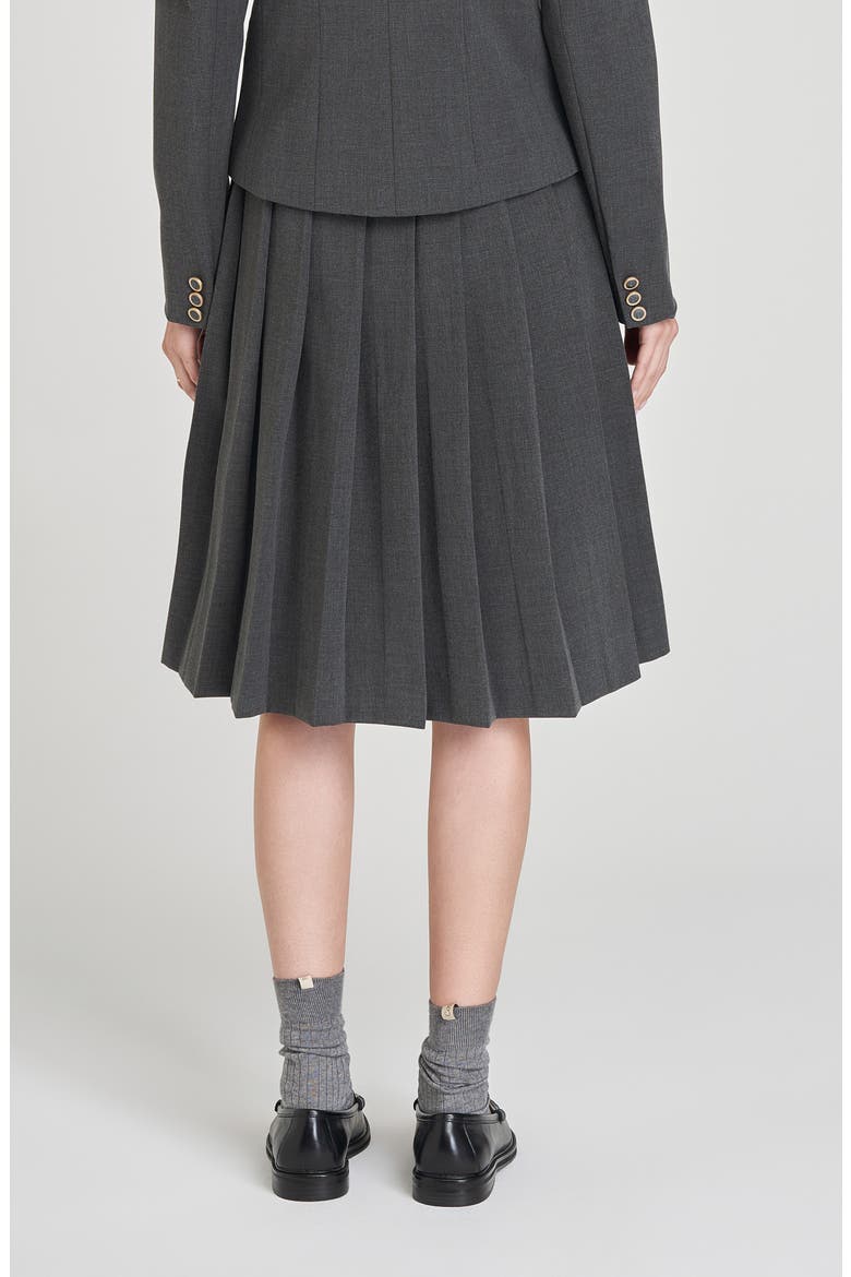 Darby Pleated Skirt, Alternate, color, CHARCOAL