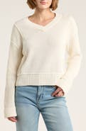 Lucky Brand Textured V-Neck Sweater