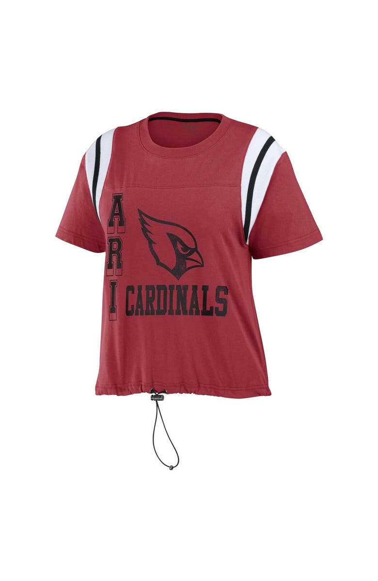 WEAR by Erin Andrews Women's WEAR by Erin Andrews Cardinal Arizona Cardinals Cinched Colorblock T-Shirt, Alternate, color, Cardinal