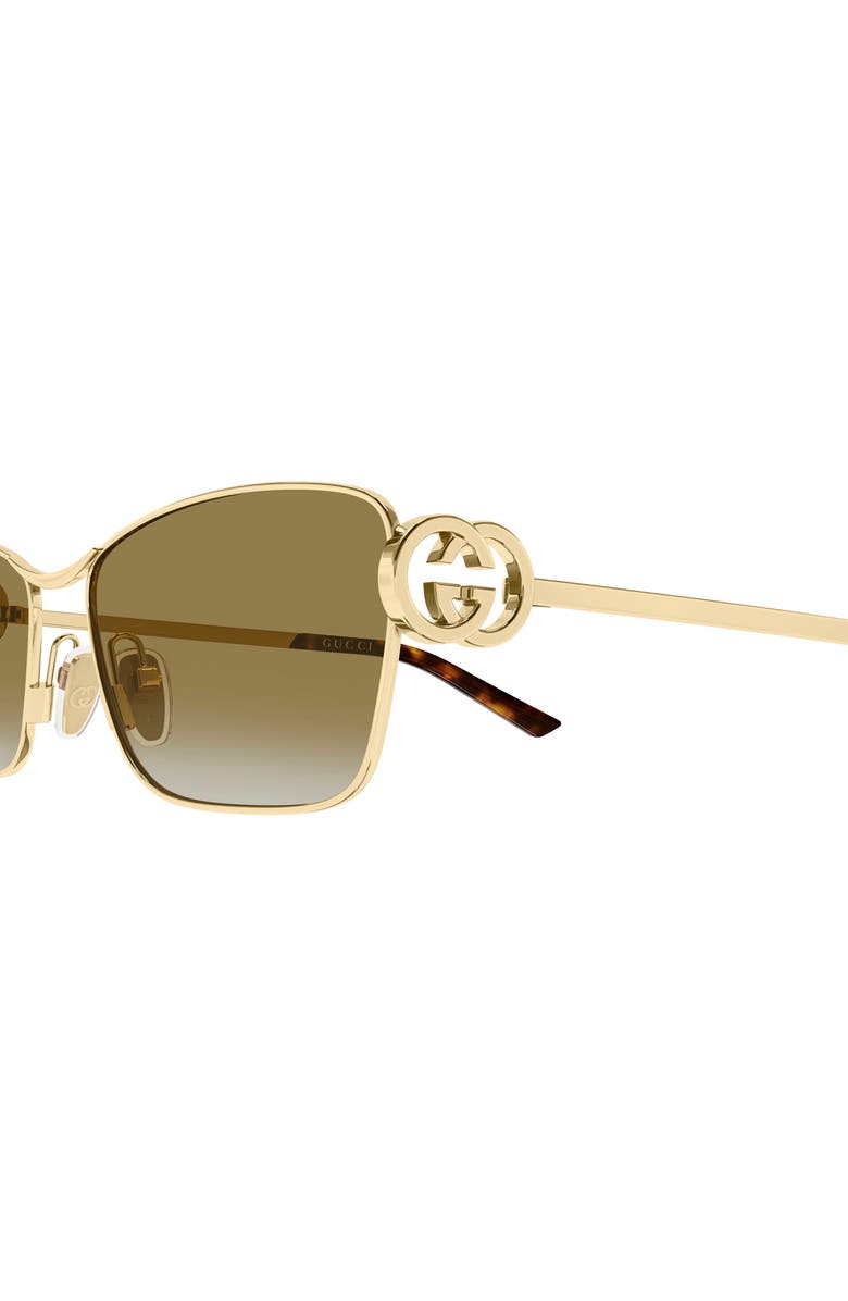 Gucci 53mm Cat Eye Sunglasses, Alternate, color, Gold
