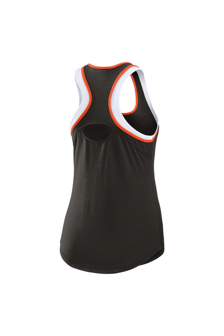 Women's WEAR by Erin Andrews Black San Francisco Giants Colorblock Racerback Tank Top, Alternate, color, Black