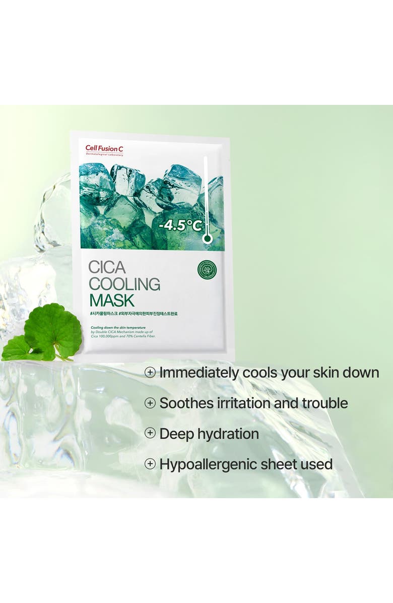 Cell Fusion Post Alpha Cica Cooling Mask 5 Pack, Alternate, color, Transparent White