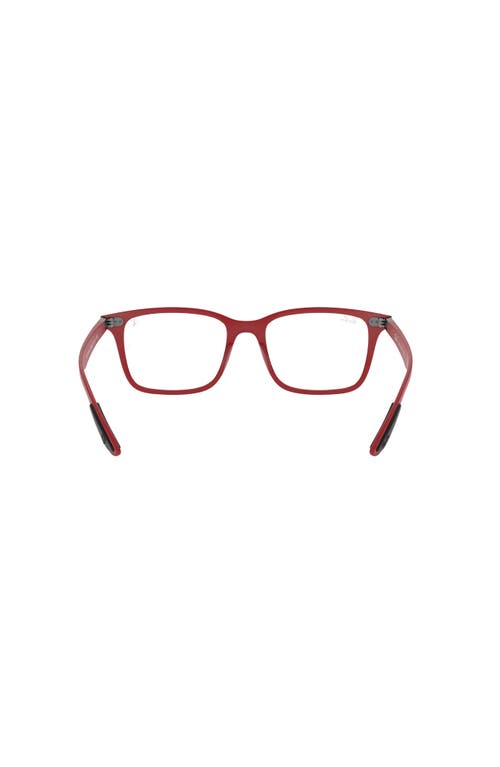 Ray Ban Ray-ban 53mm Square Optical Glasses In Red