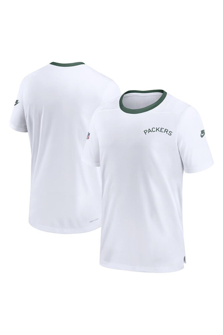Men's Nike White Green Bay Packers Sideline Coaches Alternate Performance T-Shirt, Main, color, White