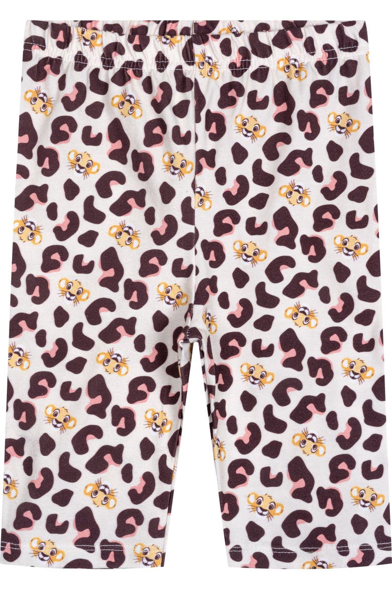Lion King 2-Piece T-Shirt and Bike Shorts Set, Alternate, color, Beige Simba Mufasa