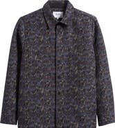 Wax London Whiting Camo Jacquard Recycled Cotton Blend Shirt Jacket