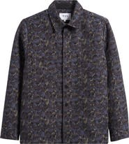 Wax London Whiting Camo Jacquard Recycled Cotton Blend Shirt Jacket