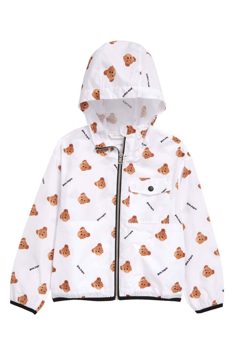 Palm Angels Kids' Bear Logo Hooded Jacket, Main, color, 