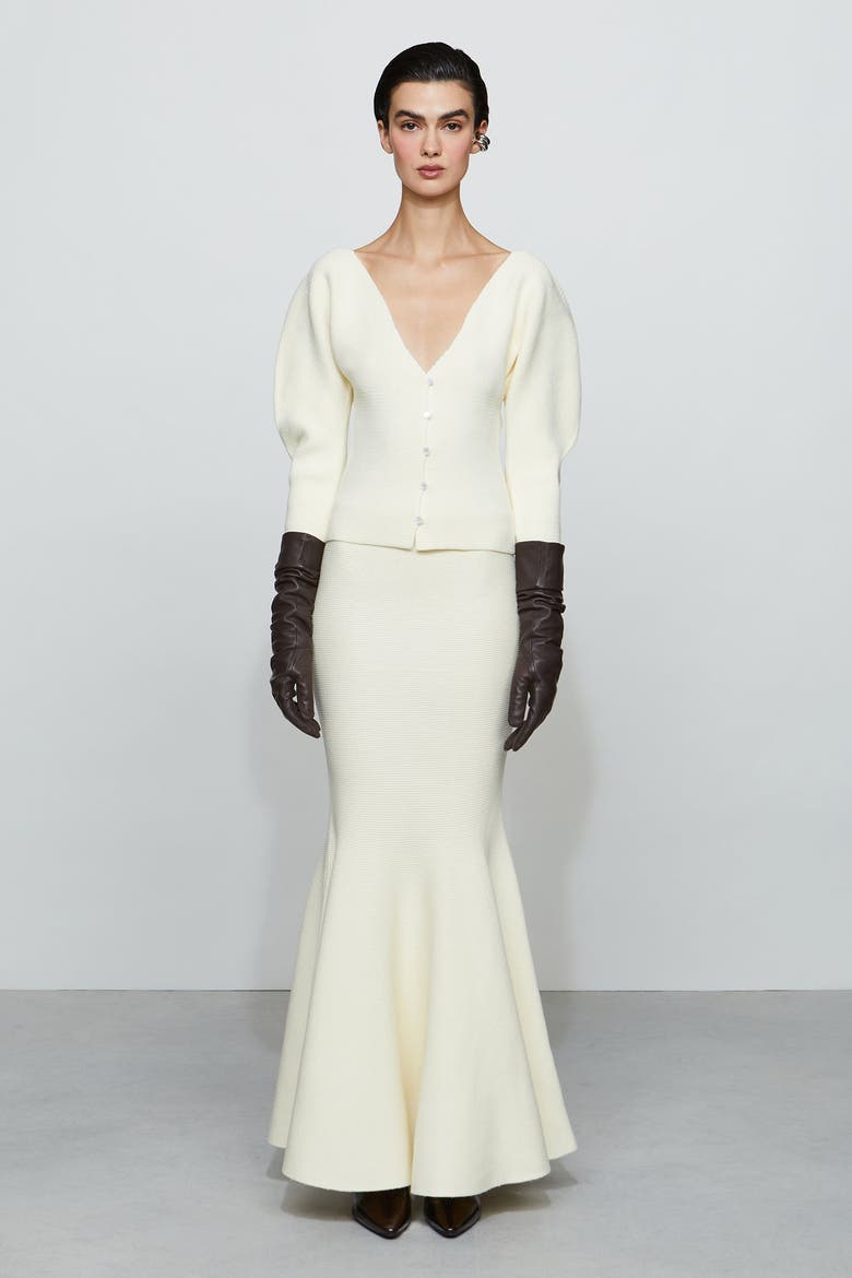Wesley Knit Skirt, Main, color, Ivory