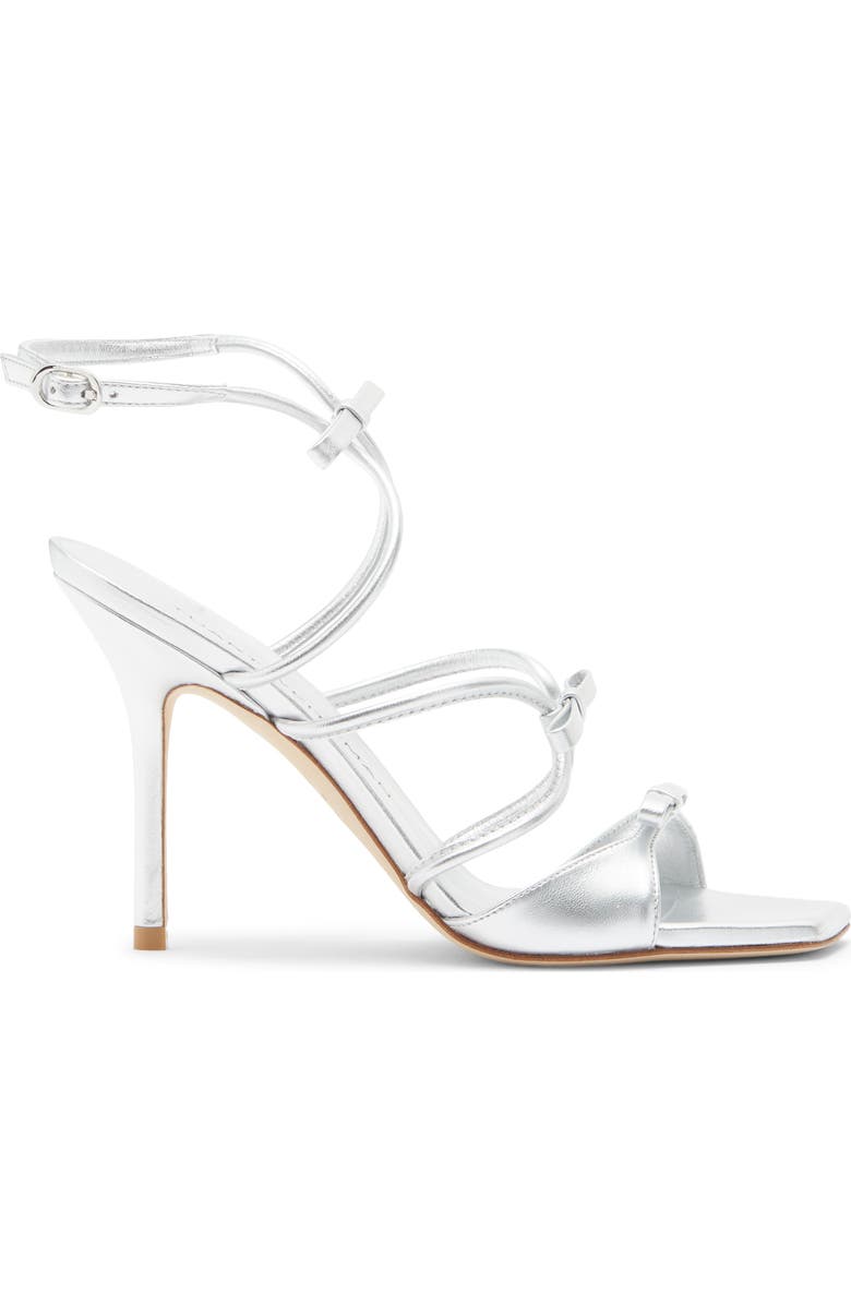Stuart Weitzman Tully 100 Sandal, Alternate, color, Silver