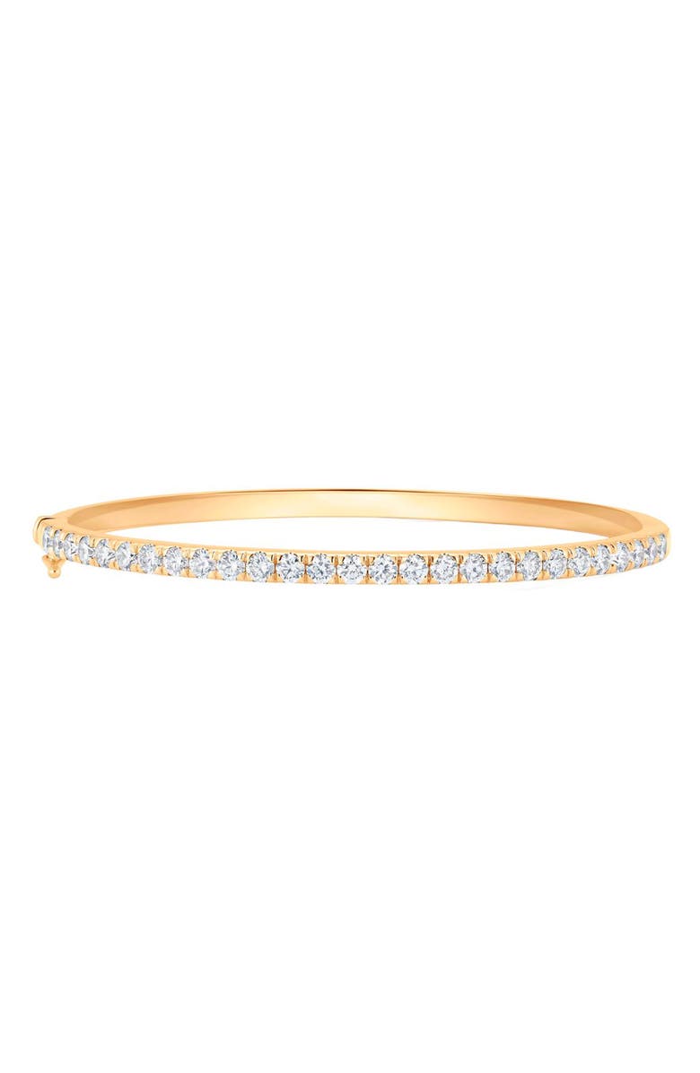 Sara Weinstock Dujour Single Row Diamond Bangle, Main, color, Yellow Gold/ Diamond