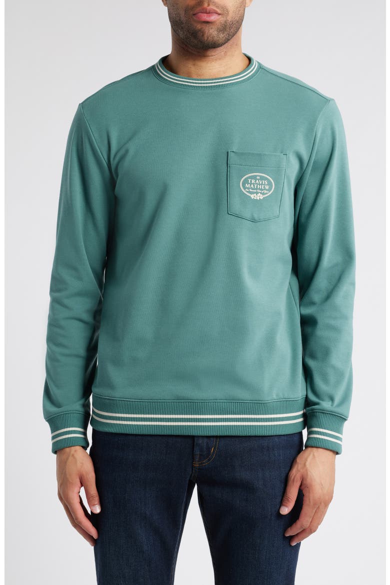 VIP Ticket Pullover Sweatshirt, Main, color, SILVER PINE