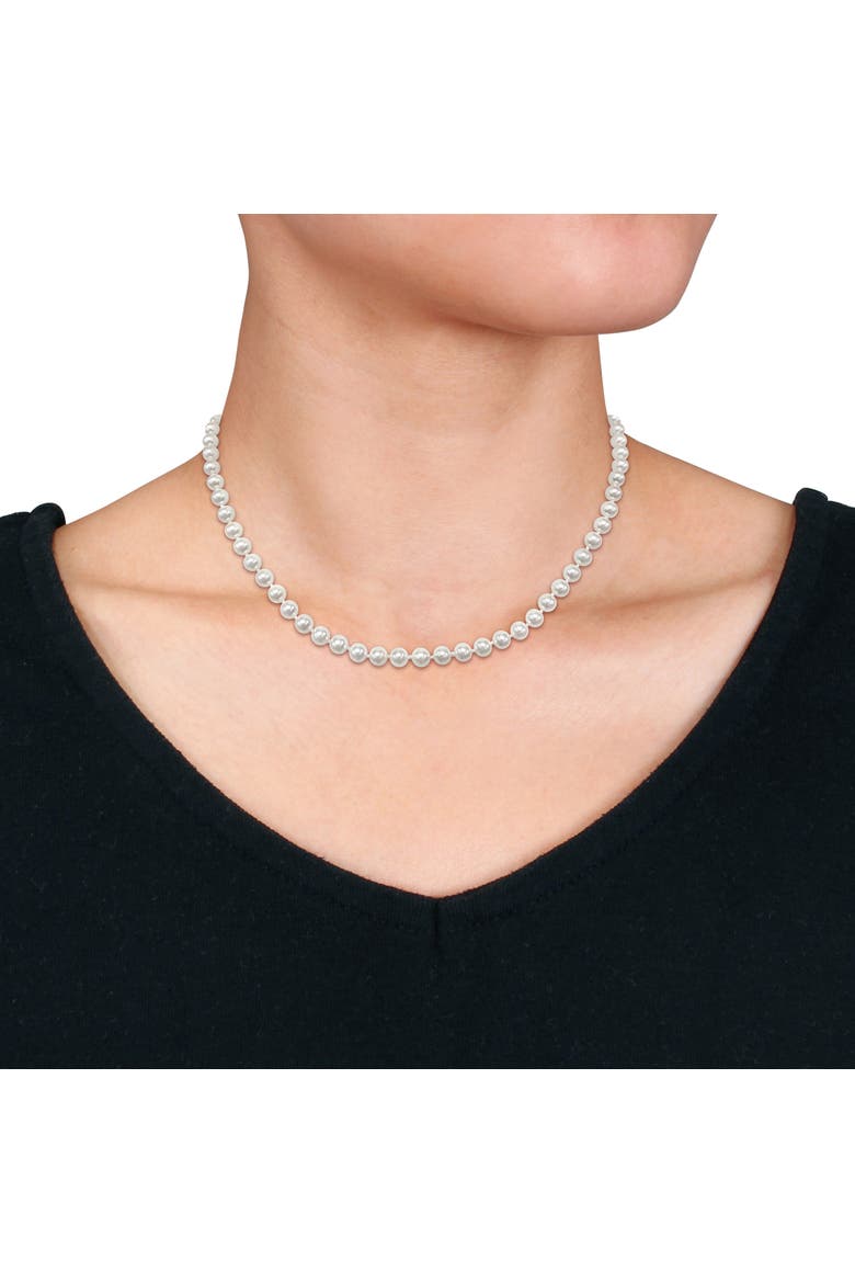 Cultured Akoya Pearl Strand Necklace 14K, Alternate, color, Pearl Size: 6-6.5mm