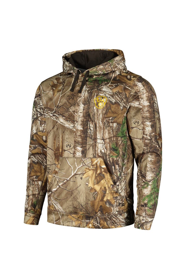 Men's Dunbrooke Camo Milwaukee Brewers Champion Realtree Pullover Hoodie, Alternate, color, Camo