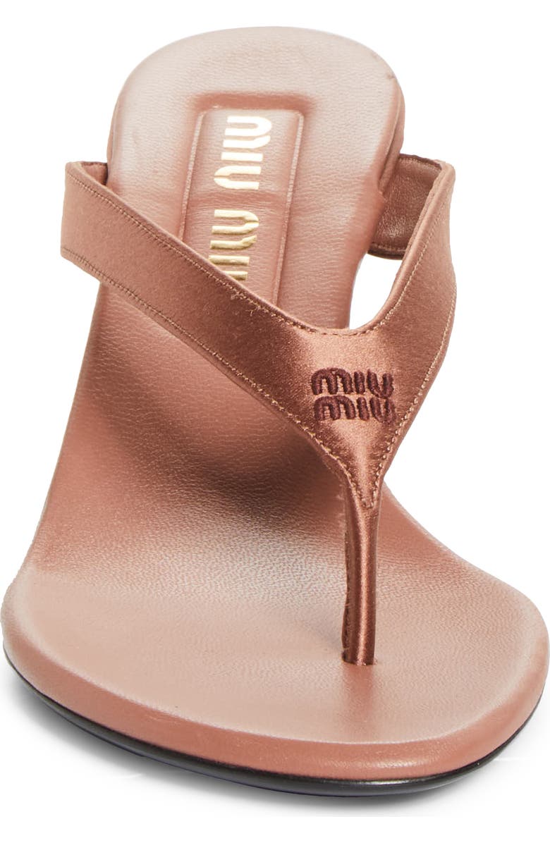 Miu Miu Leather Thong Sandal, Alternate, color,