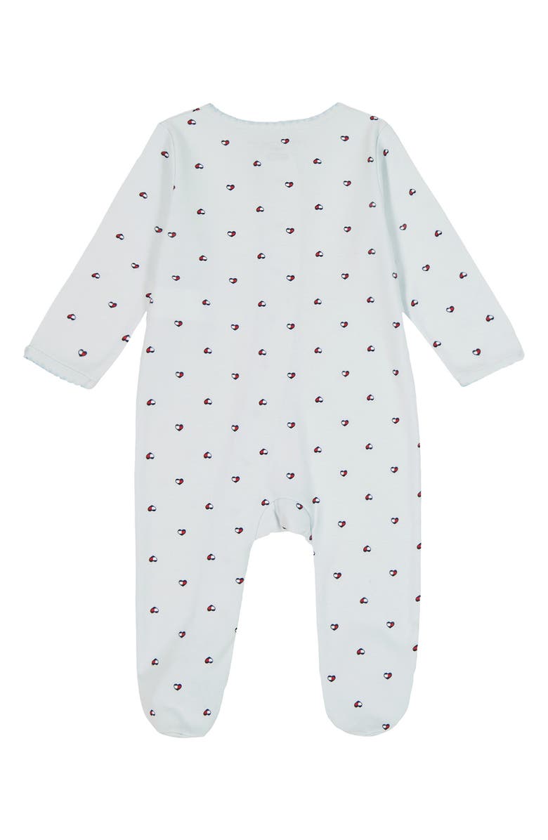 Tommy Hilfiger Tommy Heart Footie, Alternate, color, Open Green