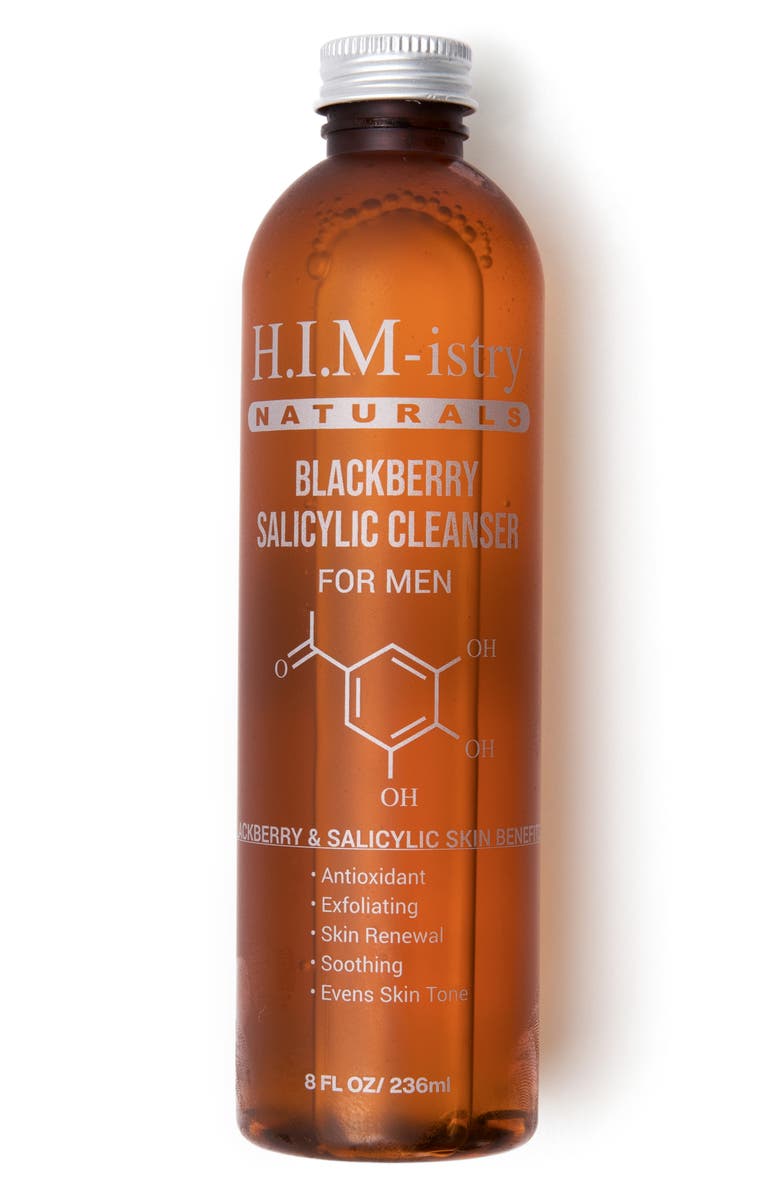 HIMistry Naturals H.I.M.-istry Naturals Blackberry Salicylic Cleanser, Main, color,