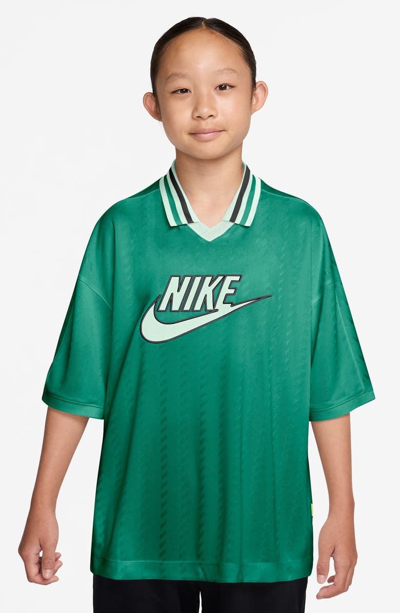 Nike Kids' Short Sleeve Jersey Top, Main, color, 365 Malachite/Barely Green