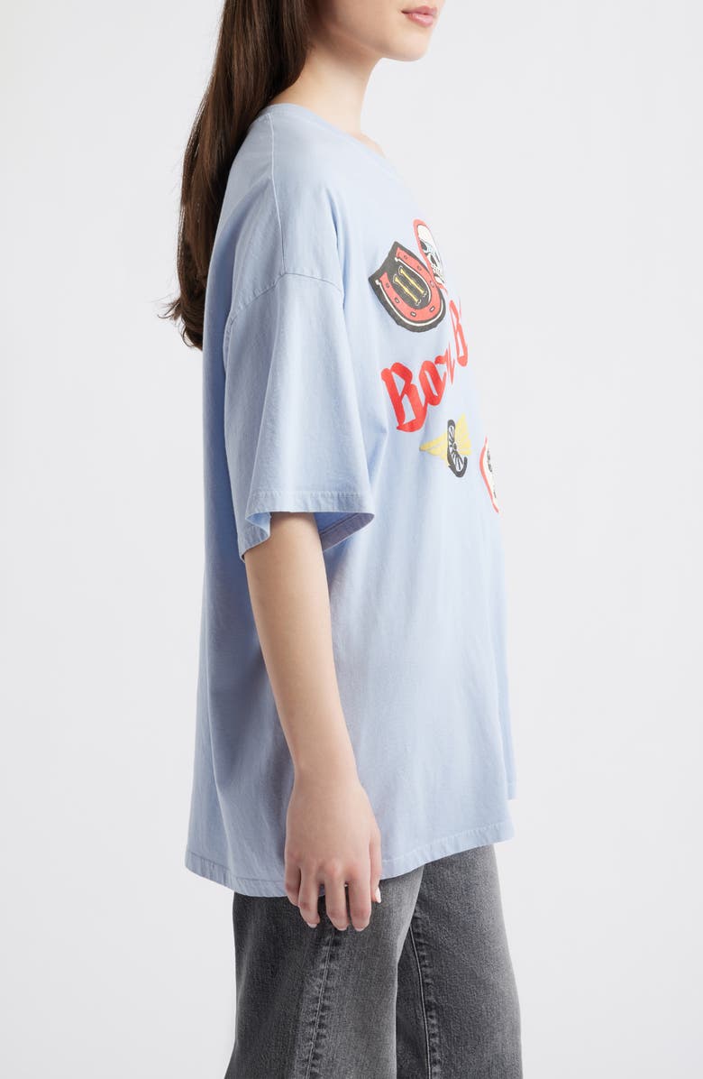 Daydreamer Born a Bad Seed Graphic Oversized T-shirt, Alternate, color, Sky Way Blue