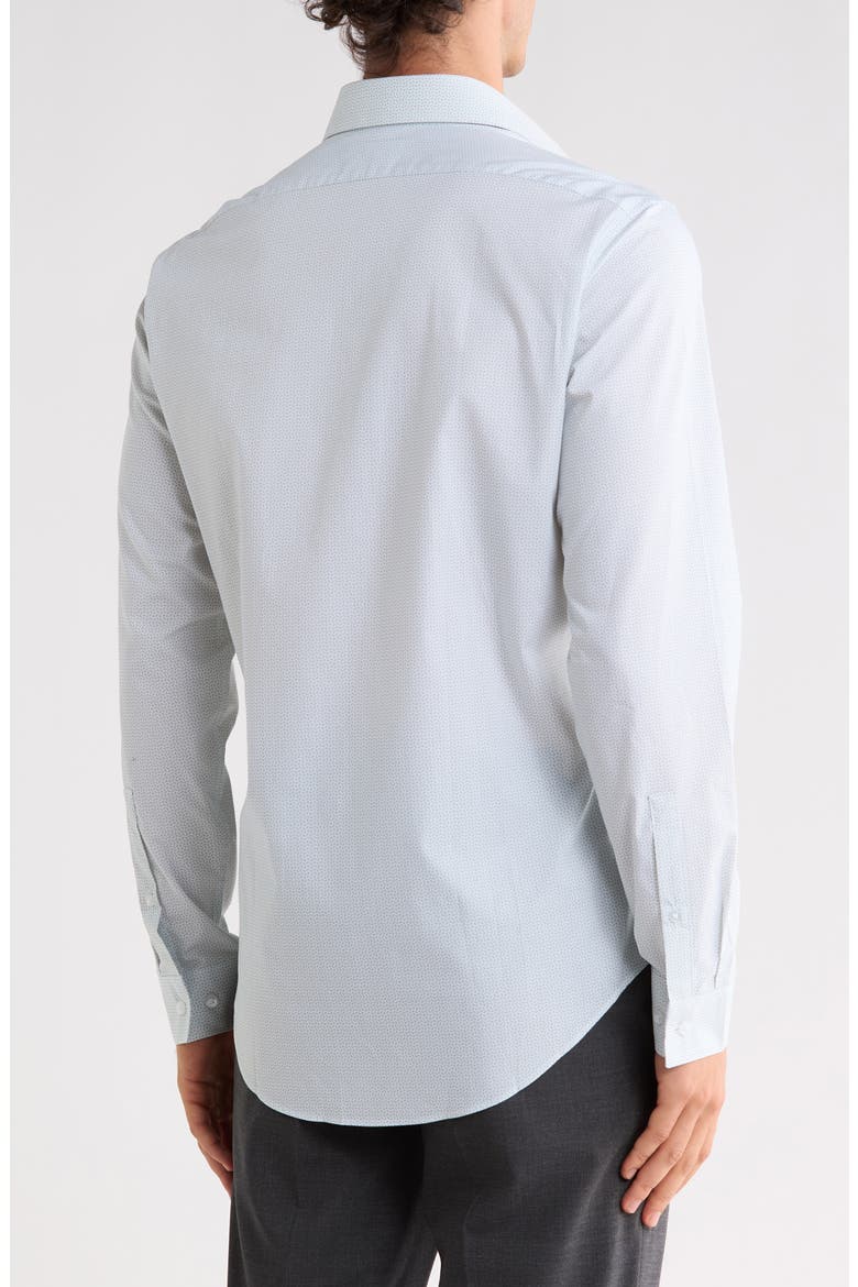 Solid Cotton Slim Fit Dress Shirt, Alternate, color, GRASS