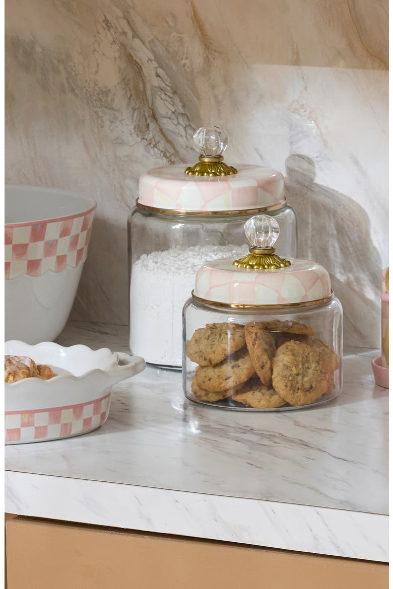 Rosy Check Large Kitchen Canister, Alternate, color, ROSY