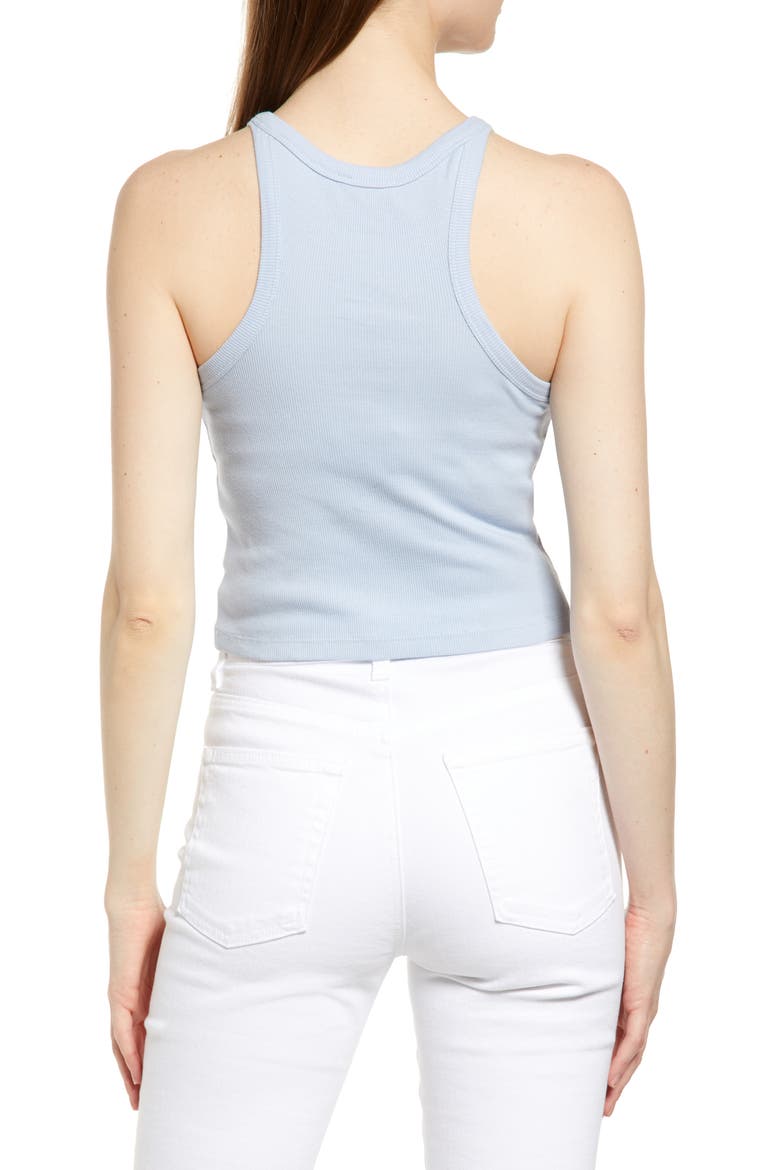 Ribbed Crop Racerback Tank, Alternate, color, BLUE KENTUCKY