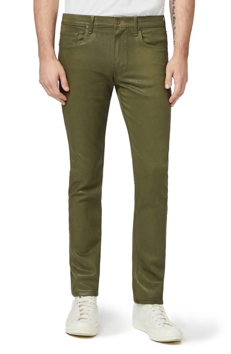 PAIGE Lennox Coated Slim Fit Jeans, Main, color, 