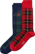 Polo Ralph Lauren Assorted 2-Pack Tartan Crew Socks