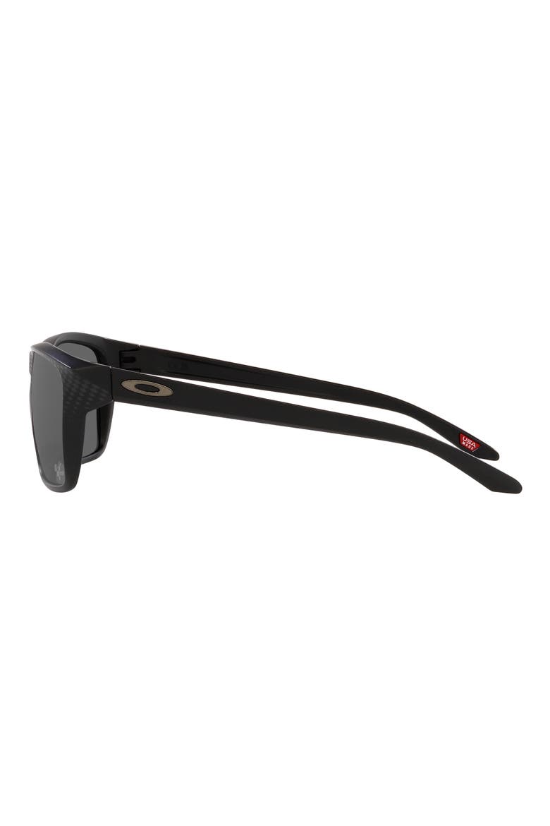 Sylas 57mm Prizm™ Rectangular Sunglasses, Alternate, color, SHINY BLACK