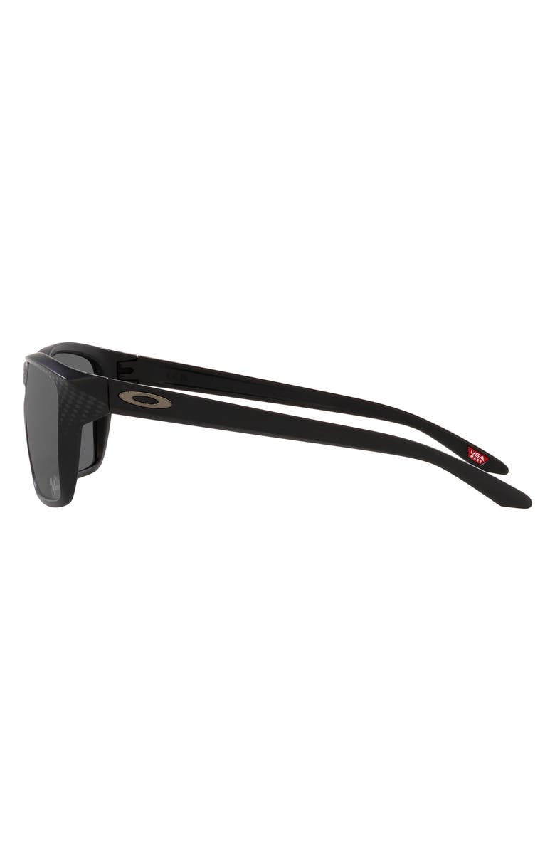Oakley Sylas 57mm Prizm<sup>™</sup> Rectangular Sunglasses, Alternate, color, Shiny Black