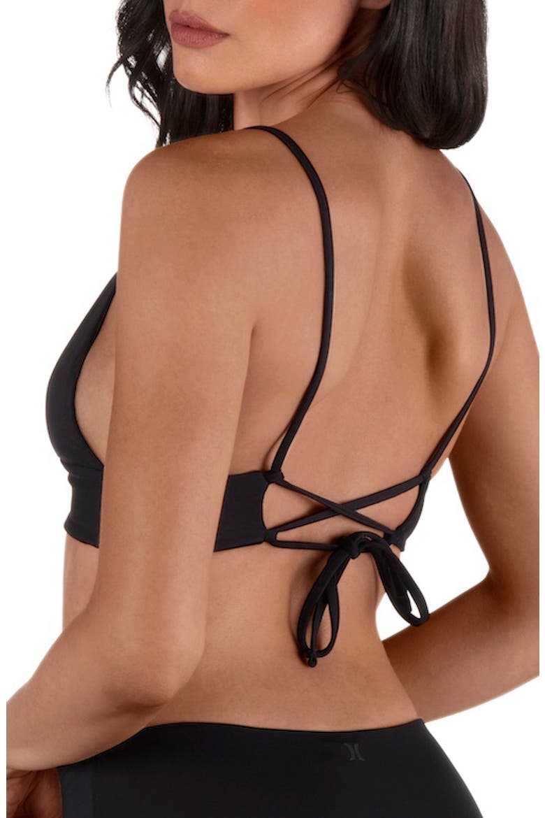 Cutout Bralette Bikini Top, Alternate, color, BLACK
