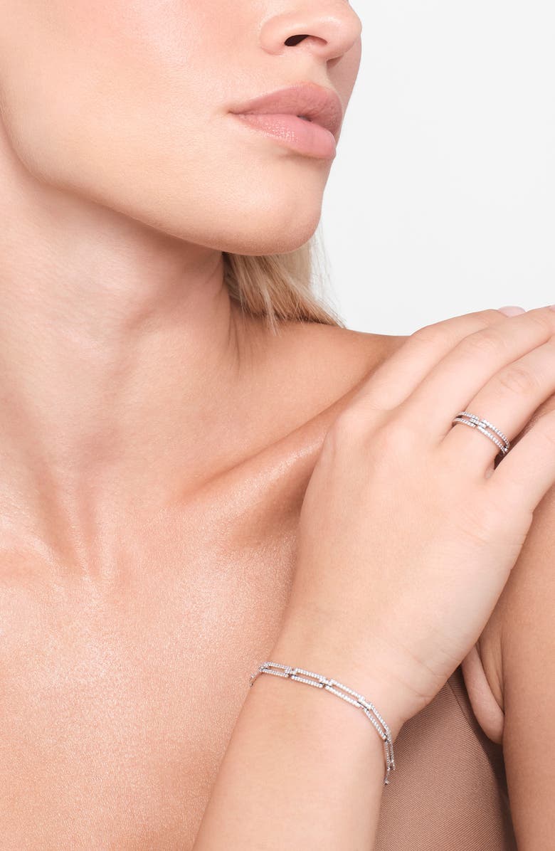 LANA 14K Gold Skinny Tag Bracelet, Alternate, color, White Gold