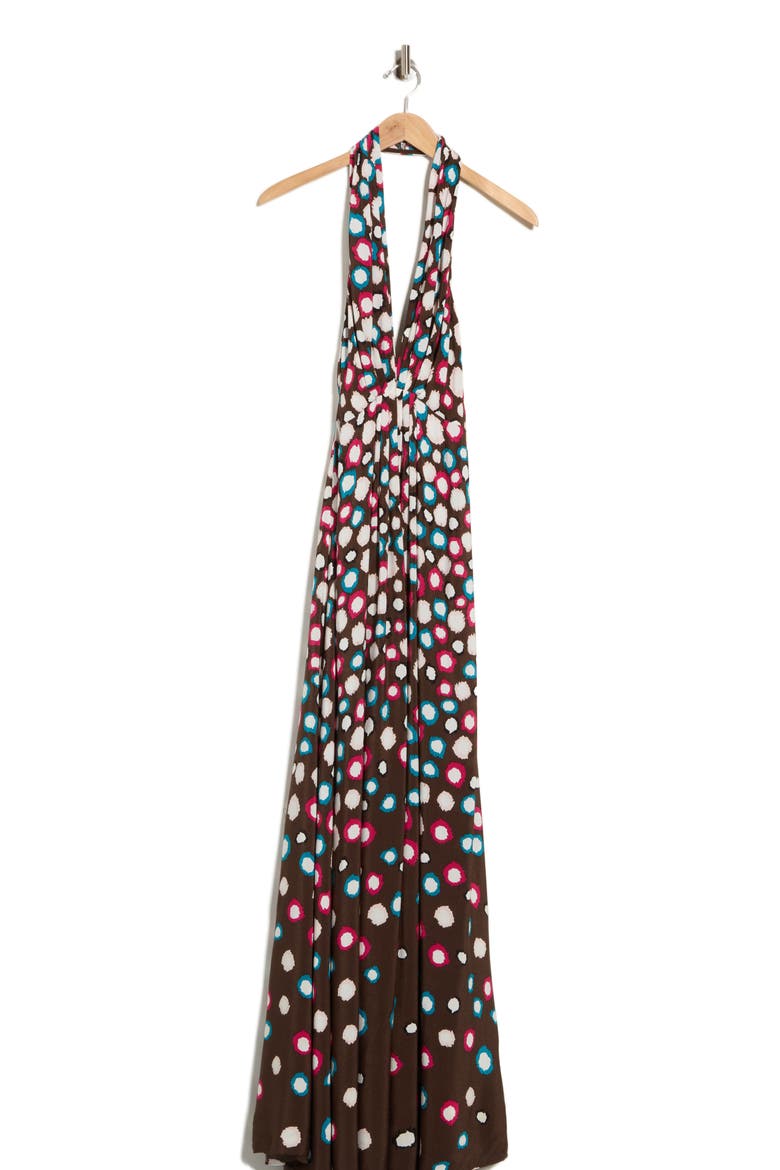 Callie Halter Maxi Dress, Alternate, color, LEOPARD SPOT COFFEE GRIND