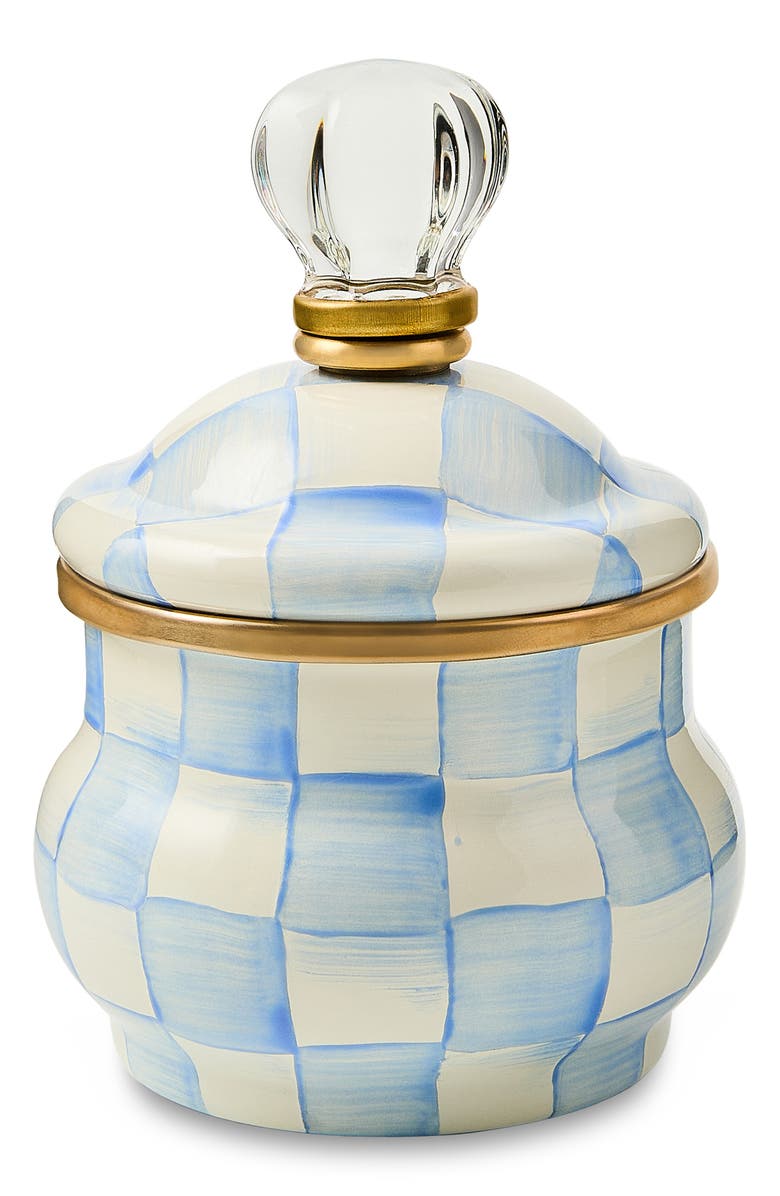 MACKENZIE CHILDS Sky Check Lidded Sugar Bowl, Main, color, Sky Check