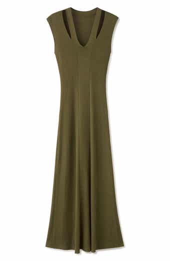 Cutout Ribbed Sweater Dress