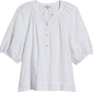 Rails Shoshanna Puff Sleeve Linen Blend Top