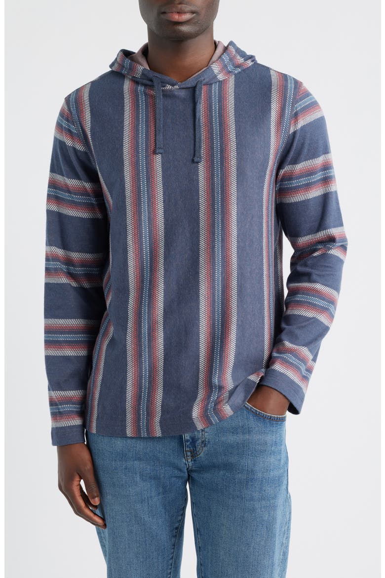 Legend Stripe Organic Cotton Blend Hoodie, Main, color, VINTAGE SERAPE