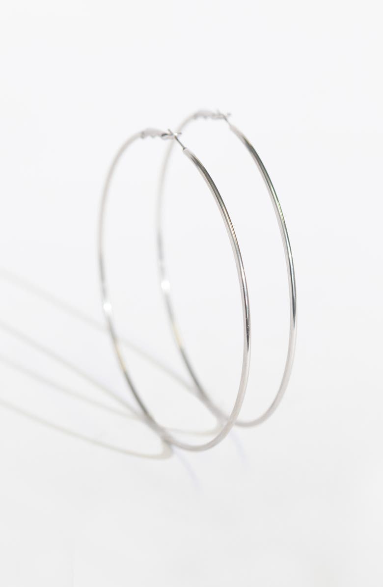 Hoop Mobb Set Of 3 Plain Jane Hoop Earrings, Alternate, color, Gold