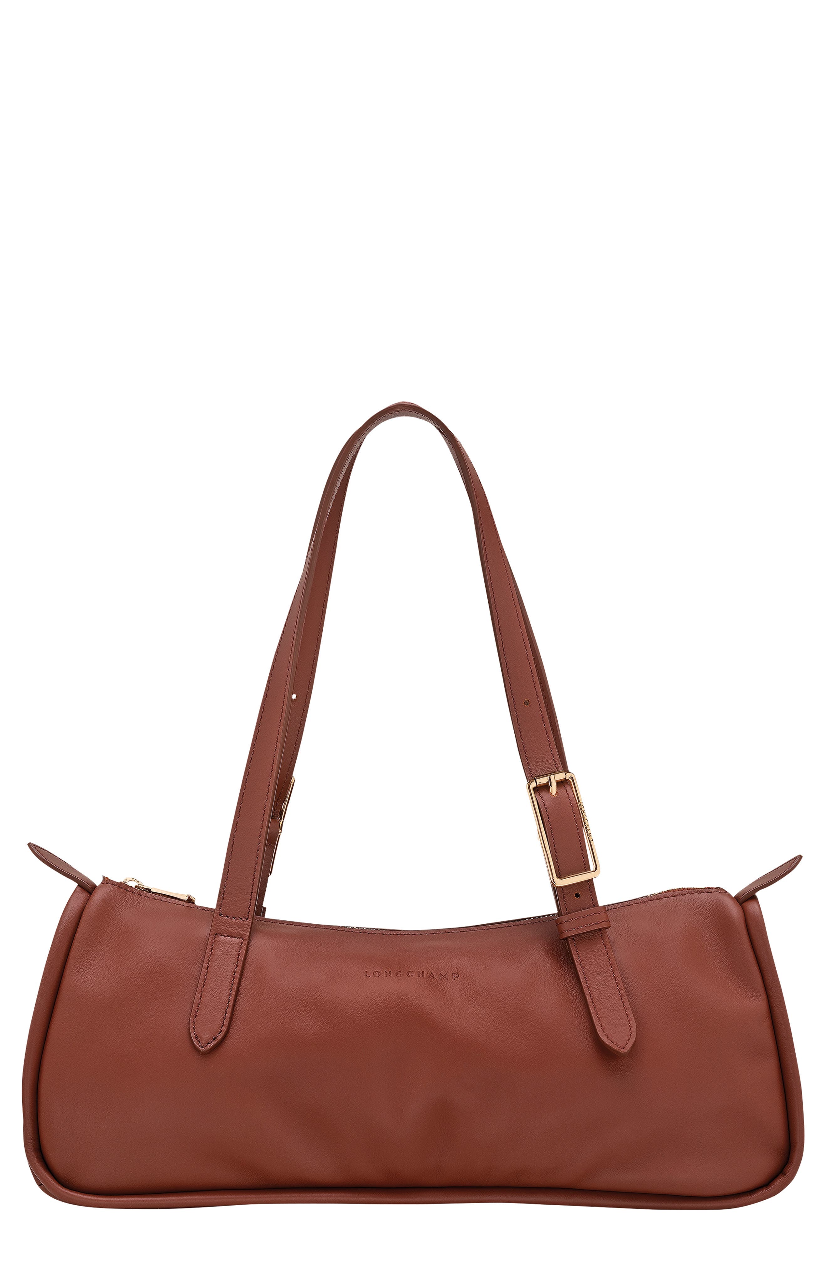 Longchamp Looong East/West Leather Shoulder Bag, Main, color, Tonka