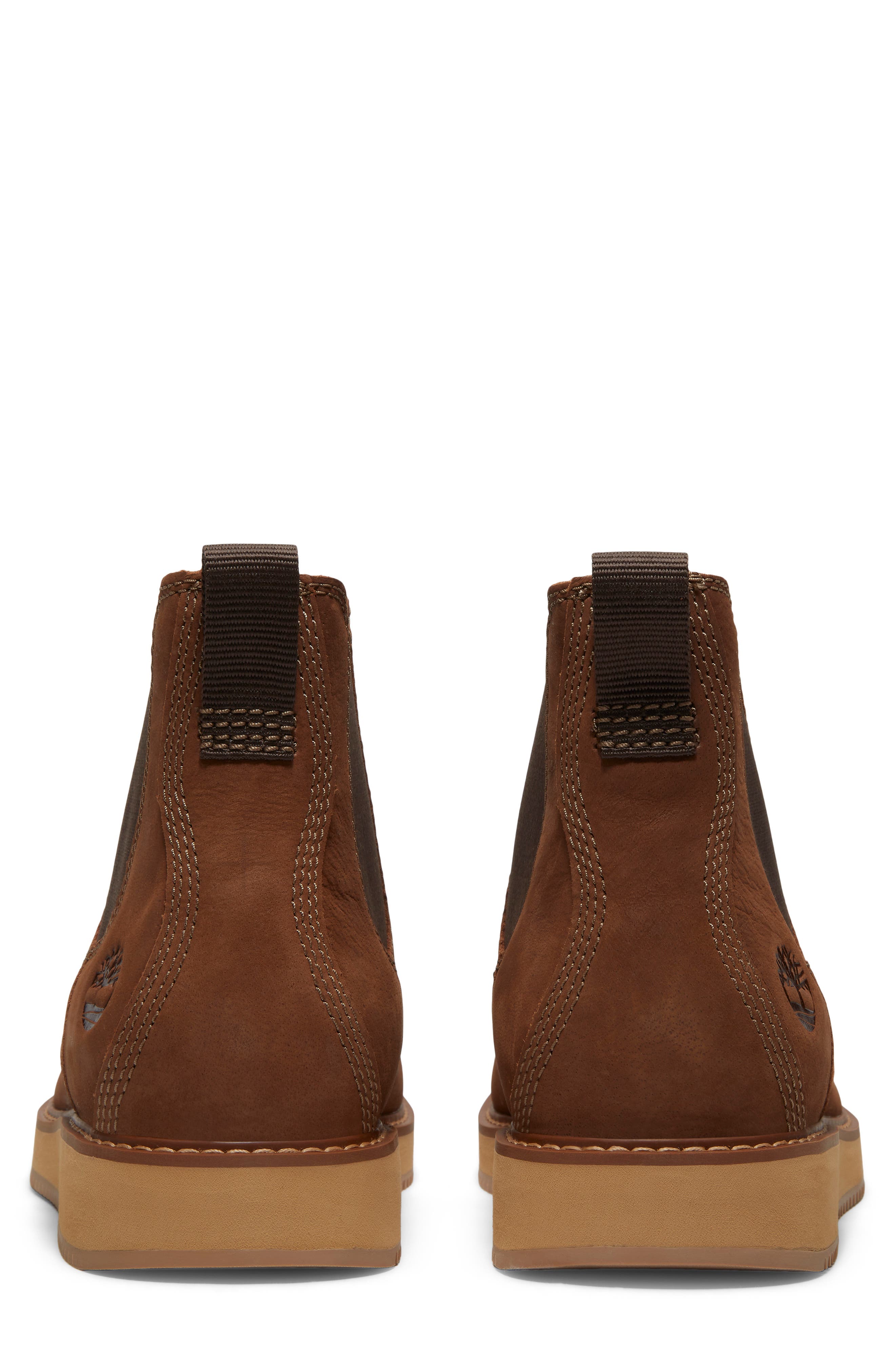 Redwood Edge Leather Chelsea Boot, Alternate, color, RUST NUBUCK
