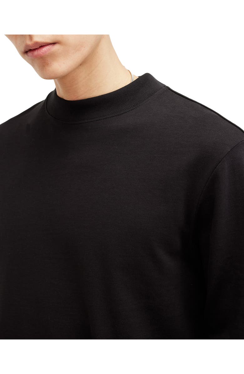 AllSaints Long Sleeve Cotton T-Shirt, Alternate, color, Jet Black