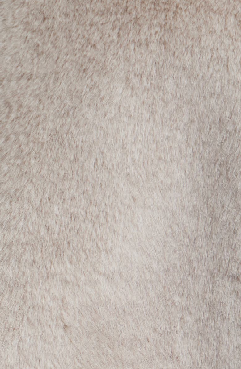 BCBGMAXAZRIA Channel Quilted Faux Fur Jacket, Alternate, color, Silver