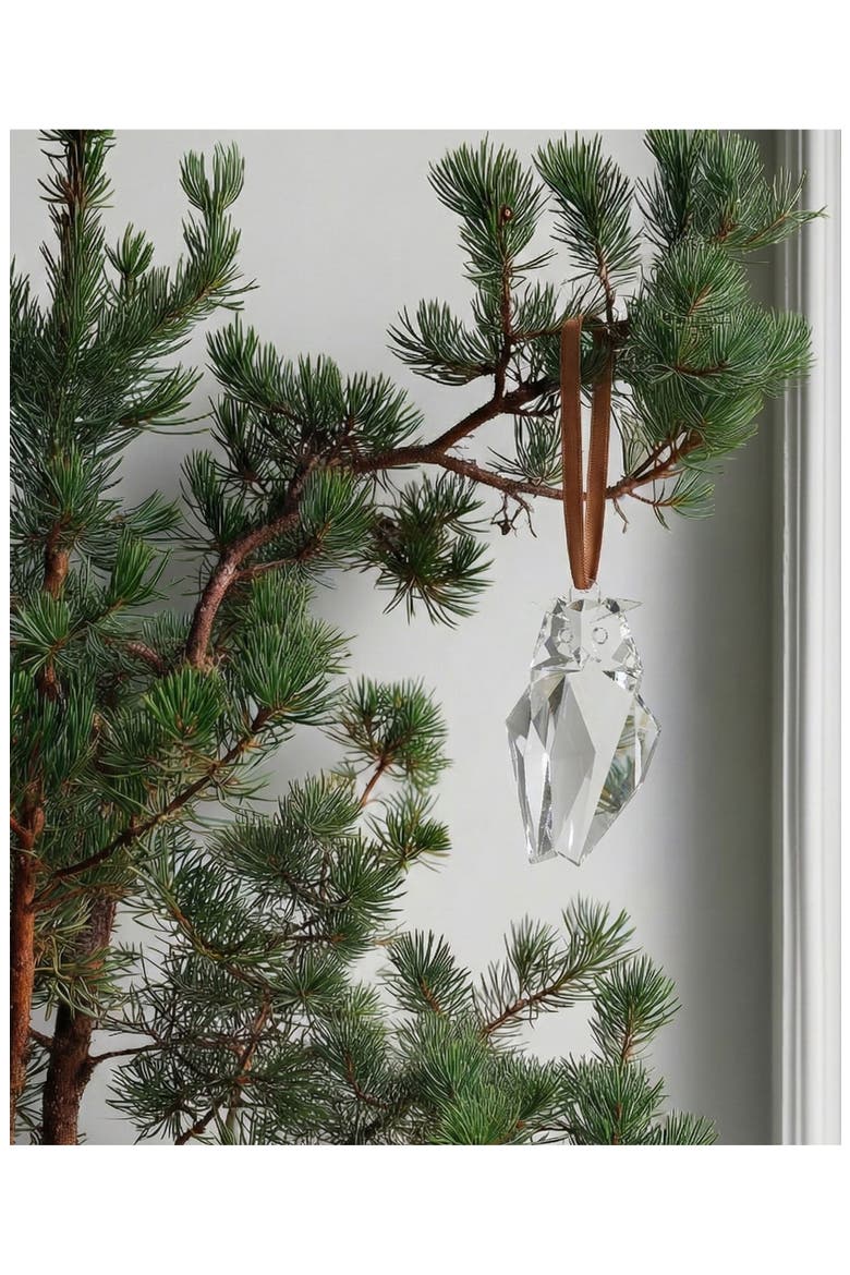 Crystal Owl Scandinavian Forest Ornament, Alternate, color, CLEAR
