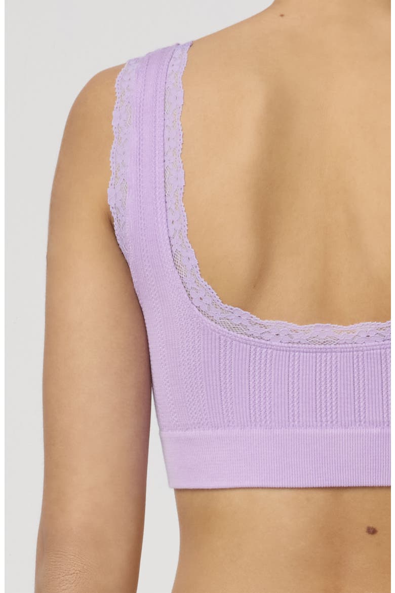 Ruched Longline Bralette, Alternate, color, MILLIE LAVENDER