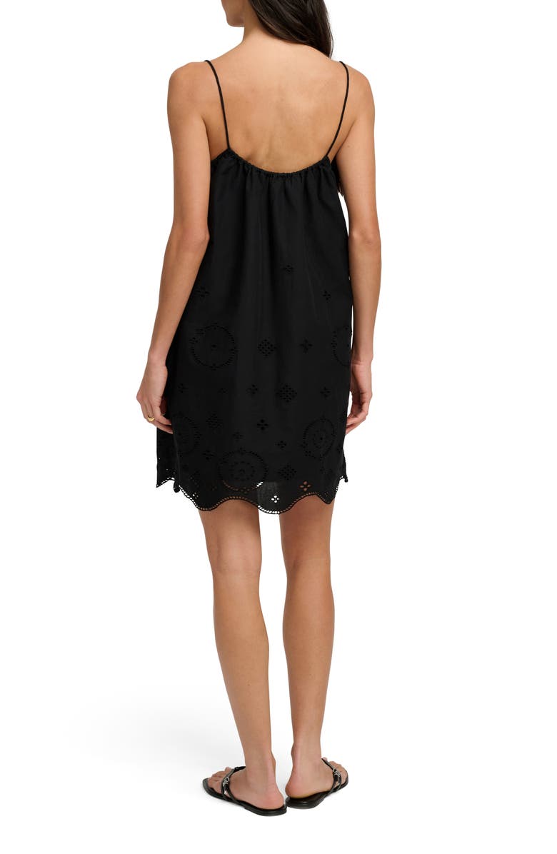 Favorite Daughter The Pretty Please Embroidered Hem Detail Cotton Minidress, Alternate, color, 