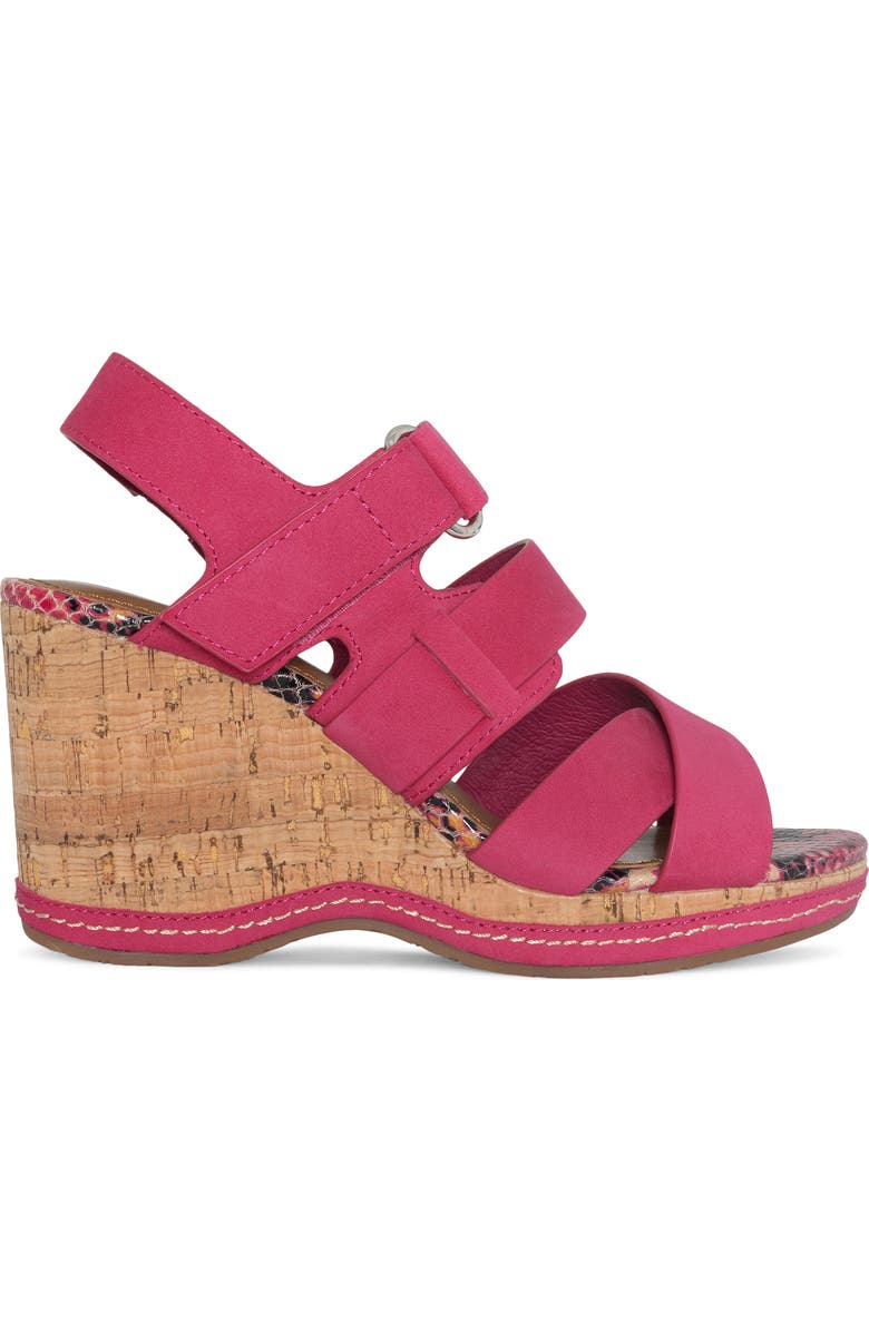 Donald Pliner Slingback Platform Wedge Sandal, Alternate, color, Magenta