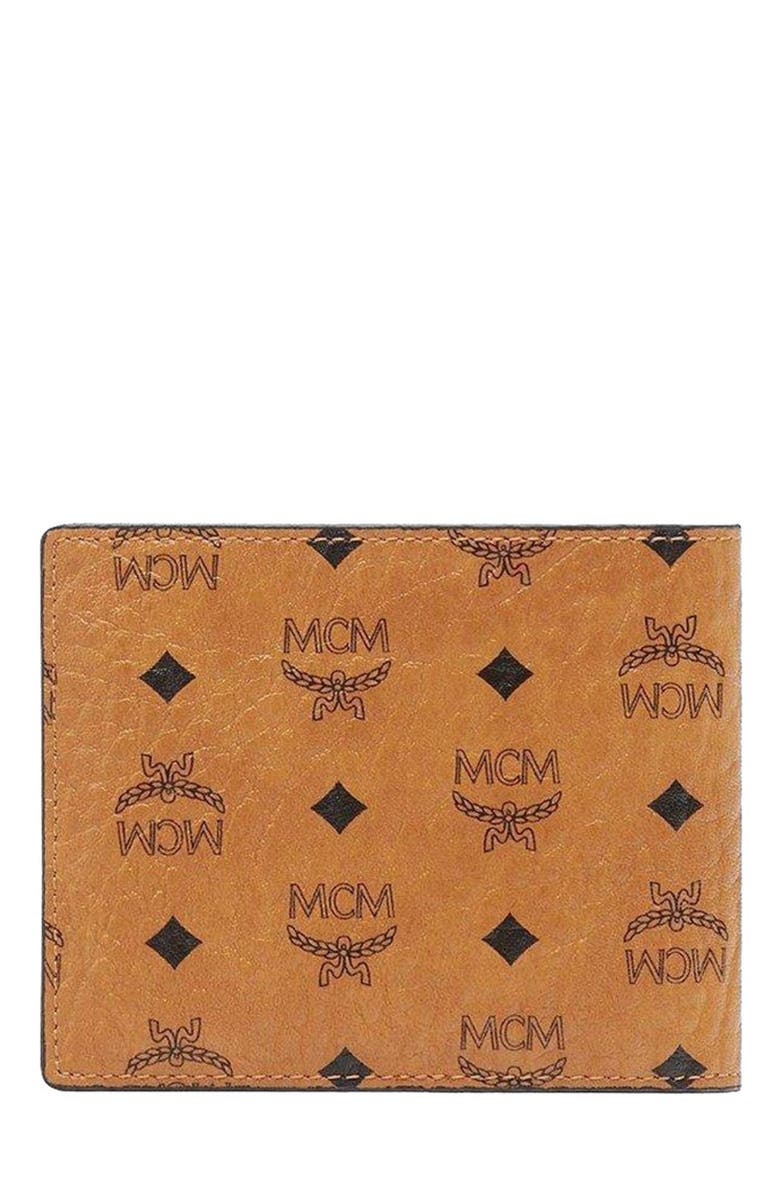 MCM Bifold Wallet with Card Case in Visetos Original, Alternate, color,