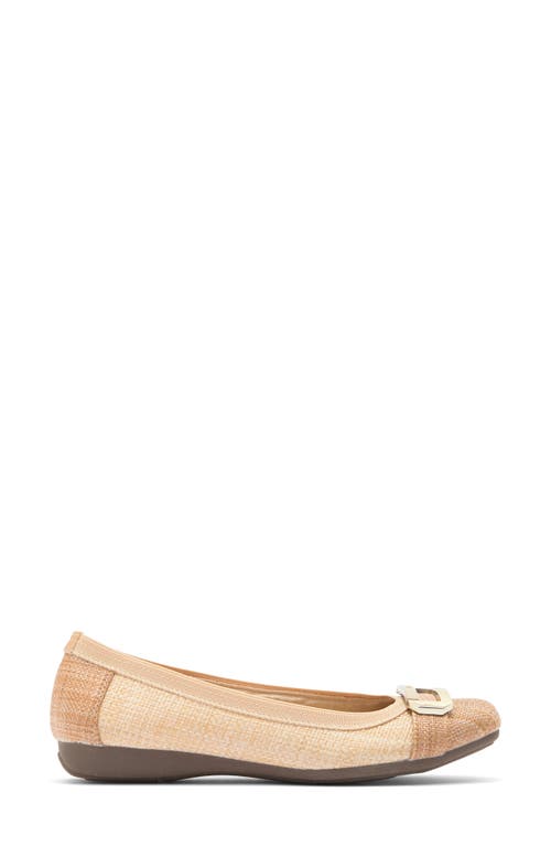 Anne Klein Ursula Ballet Flat In Natural Raffia