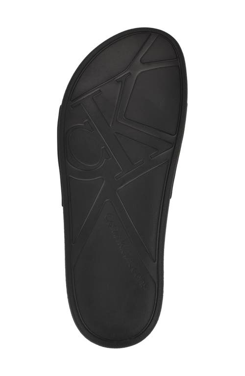 Calvin Klein Linderz Slide Sandal In Black