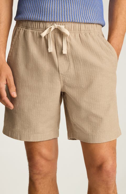 Nomad Drawstring Cotton & Linen Shorts